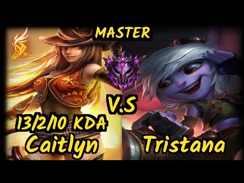 MSF Hans Sama (CAITLYN) vs TRISTANA - 13/2/10 KDA BOTTOM ADC GAMEPLAY - EUW Ranked MASTER