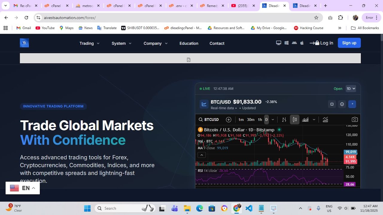 How to Design a Forex Broker Website | Professional Trading Platform + Charts + Account System