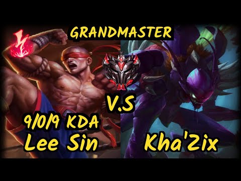 Pride (LEE SIN) vs KHA'ZIX - 9/0/9 KDA JUNGLE GAMEPLAY - EUW Ranked GRANDMASTER