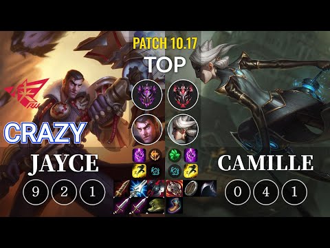RW Crazy Jayce vs Camille Top - KR Patch 10.17