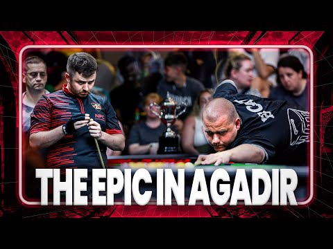 The EPIC in Agadir. Tom Cousins v Declan Brennan for the WEPF World Masters Championship Title.