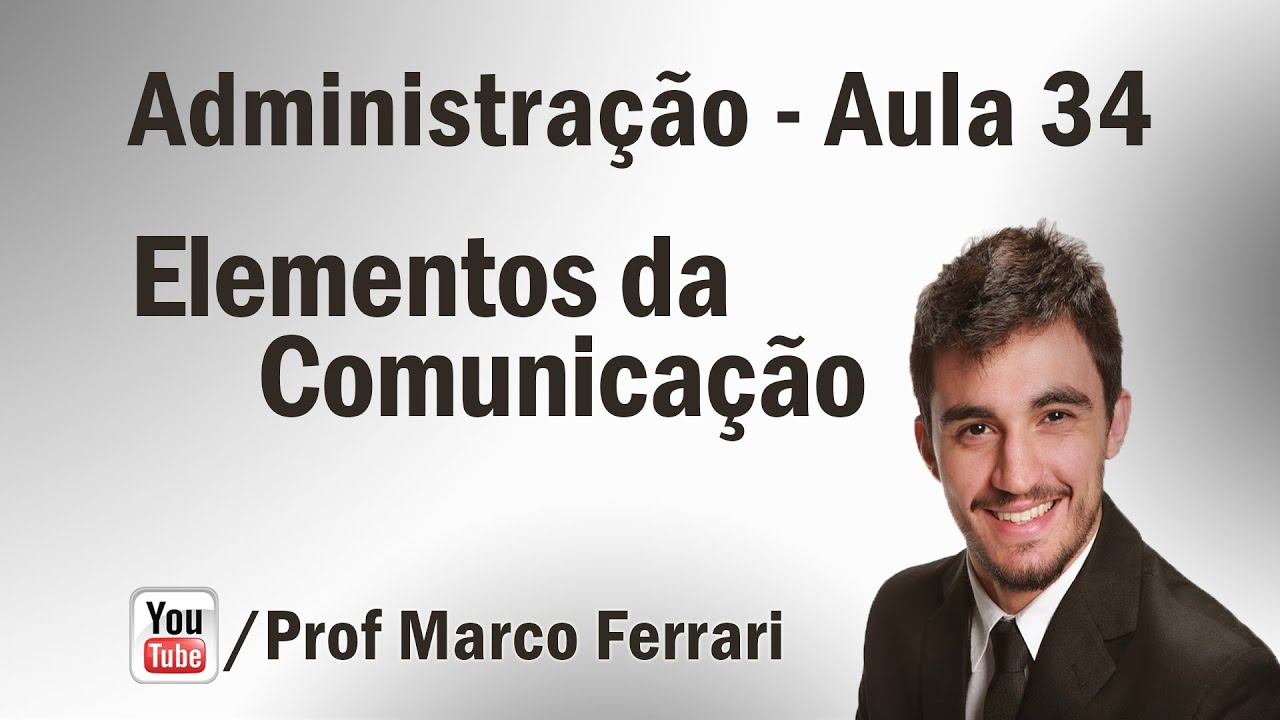 Administração - Aula 34 (Elementos da Comunicação)