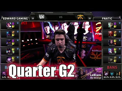 Fnatic vs Edward Gaming | Game 2 Quarter Finals LoL S5 World Championship 2015 | FNC vs EDG G2