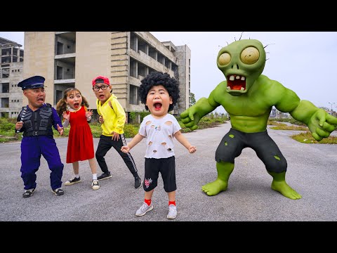 Baby Miss T and Nick, Doll Squid Game VS Giant Zombie | Scary Teacher 3D in real life Happy Ending