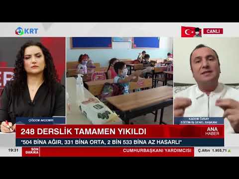 Genel Başkanımız Kadem Özbay,  Çiğdem Akdemir’in sunduğu KRT TV Ana Haber bültenin canlı yayın konuğu oldu ve açıklamalarda bulundu. | EĞİTİM İŞ