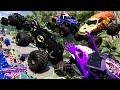 Monster Jam INSANE Racing, Freestyle and High Speed Jumps #37 | BeamNG Drive | Grave Digger