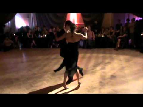  Maria Ines Bogado  and  Sebastian Jimenez  are  dancing  to  the  tango  "  Esta Noche De Luna  "