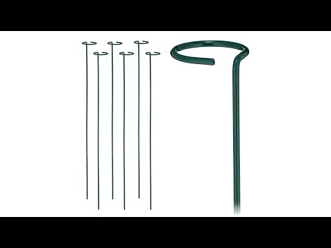 Pflanzstäbe aus Metall 8er Set Grün - Stahl - 6 x 80 x 6 cm