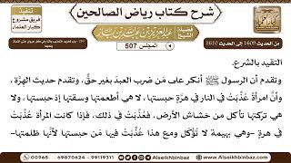 صورة المجلس 507 [‌‌283 - باب تحريم التعذيب بالنار في كل حيوان حتى النملة ونحوها]