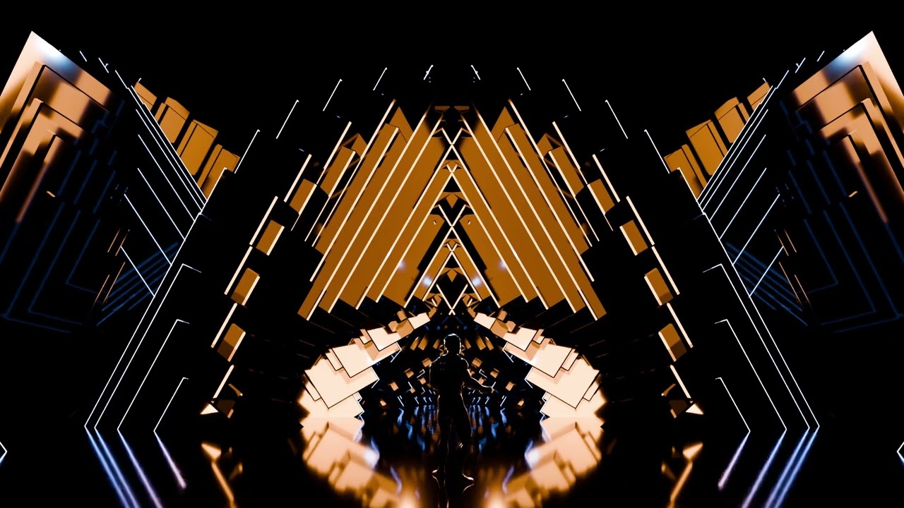 Sci-Fi Brutalist Portal and Futuristic Tunnel Scene 3D Model