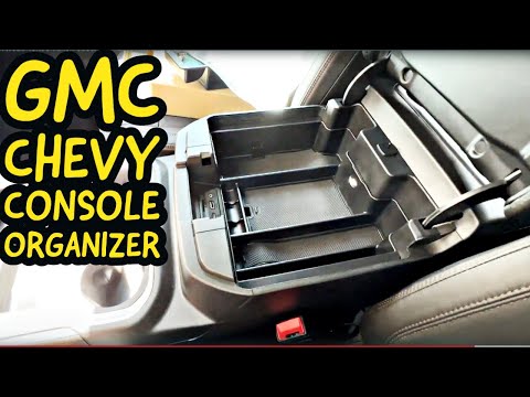 Center Console Hanging Organizer Box with Compartments Compatible with 2019-2026 Chevy Silverado/GMC Sierra 1500, 2020-2026 Silverado/Sierra 2500HD 3500HD Accessories (Split-Bench Folding Seat Only) video review thumbnail