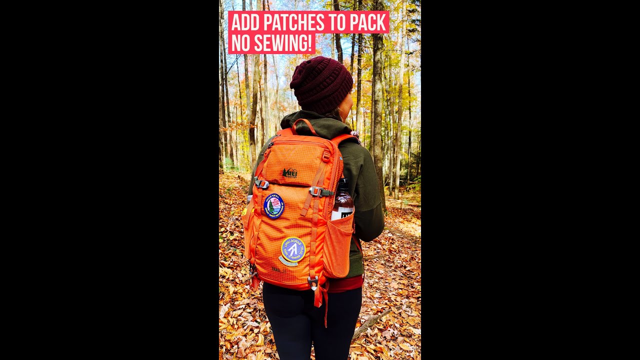 Add patch to backpack no sewing or ironing!