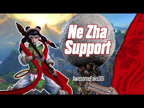 NE ZHA SUPPORT CRUSHES AN AWESOMEFAKE301 TYR SUPPORT - SMITE GRANDMASTERS RANKED