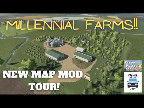 "Millennial Farms" New Mod Map Tour in Farming Simulator 19