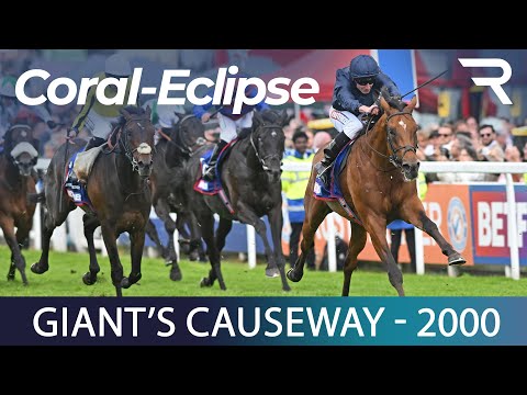 GIANT'S CAUSEWAY and 53-year-old George Duffield deny Kalanisi in the 2000 Eclipse