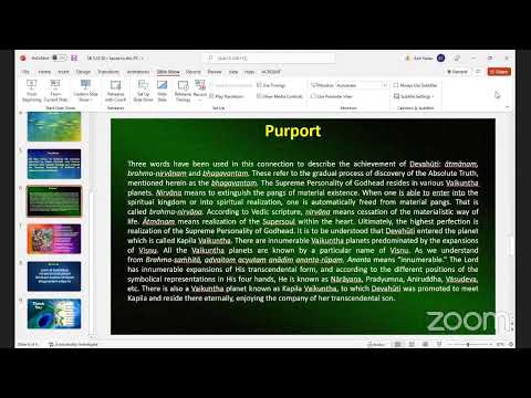 Srimad Bhagavatam 3.33.30 by Sarvatita Madhavi Mataji