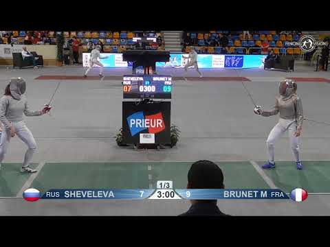 2019 xxx T32 09 F S Individual Orleans FRA WC GREEN BRUNET Manon   FRA   vs SHEVELEVA Svetlana   RUS