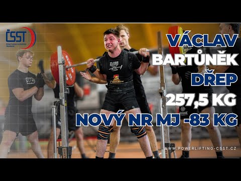 Václav Bartůněk (mladší junioři -83 kg) národní rekord ve dřepu 257,5