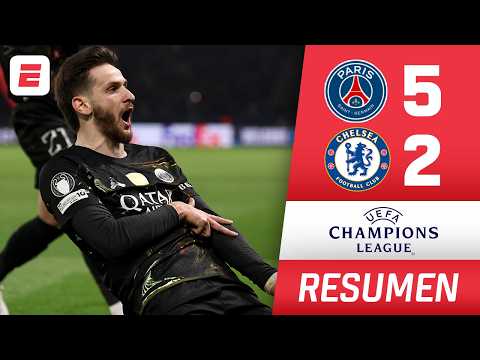 PSG GOLEÓ 5-2 al CHELSEA en un PARTIDAZO con GOLAZOS de Vitinha y Kvaratskhelia | Champions League