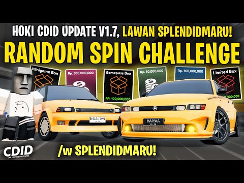 Challenge against YouTubers in the CDID V1.7 Update! New Random Spin - Car Driving Indonesia Roblox