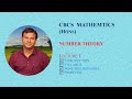 Number Theory || Lecture 1 || Syllabus & Some preliminaries || CBCS Math || BSc Mathematics Hons||