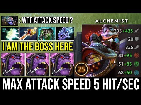 WTF Lightning + 350 Attack Speed Alchemist God Vs Master Tinker Spammer - Crazy 68 min Battle DotA 2