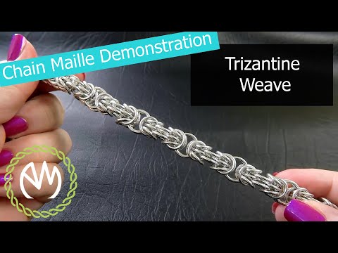 Chain Maille Weave Demonstration - Trizantine Weave
