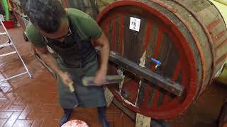 Opening up a 150 year old barrel with Danilo Marcucci