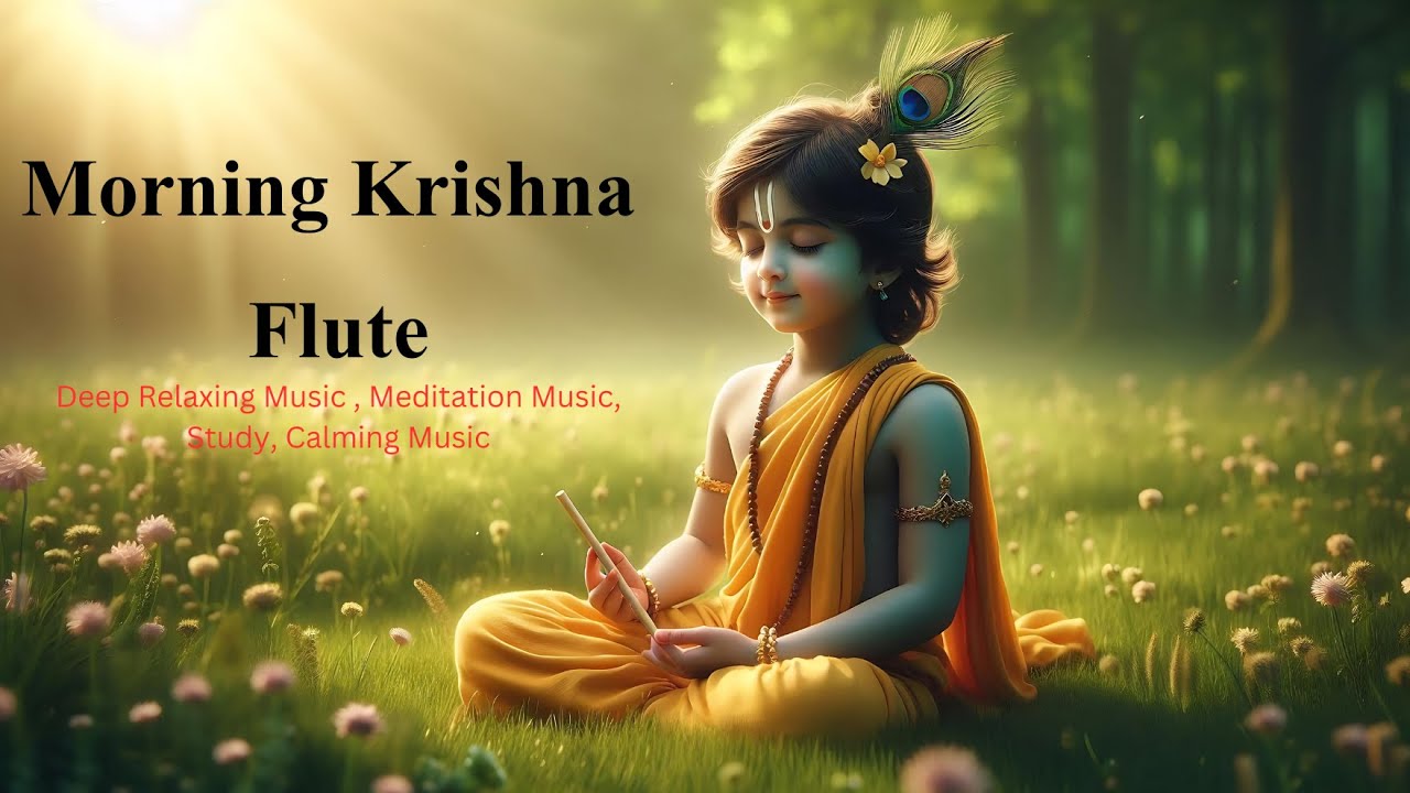 Krishna's Flute: Relaxing Morning Music Deep Relaxing , Meditation Music, Study, Calming Music