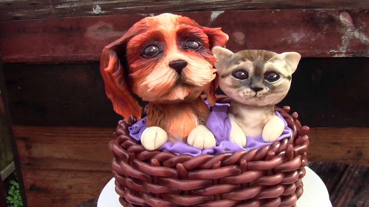 Puppy & Kitten Cake Tutorial