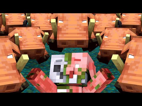 Zombified Piglin Life: FULL ANIMATION - R.I.P Zombie Pigman Minecraft Animation