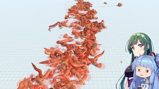 大量のミルワームに襲われます【ボイスロイド実況】