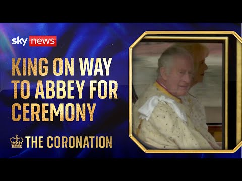 King's Coronation: Procession departs for ceremony at Westminster Abbey