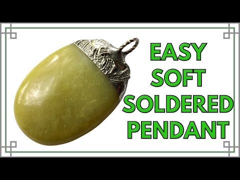 Easy Soft Soldered Cabochon Pendant ✿ Soldered Jewelry Making ✿ Laura Beth Love