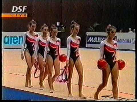 POLAND 2 ribbons 3 balls - 1996 Budapest worlds AA