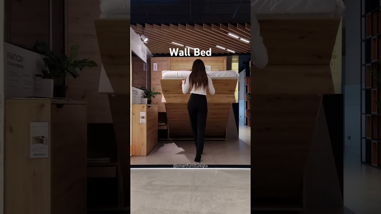 Maximize the bedroom space with Murphy Bed #spacesavingfurniture #wallbed #murphybed