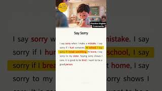 English Listening Practice – Say Sorry | Short English Story with Subtitles