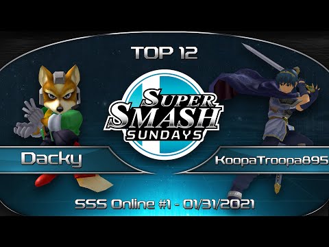 Super Smash Sundays Online #1 Dacky (Fox) vs. KoopaTroopa895 (Marth) - SSBM Singles Top 12