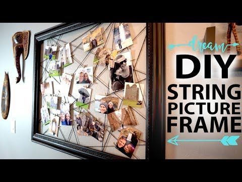 image-How do you attach twine to a picture frame?