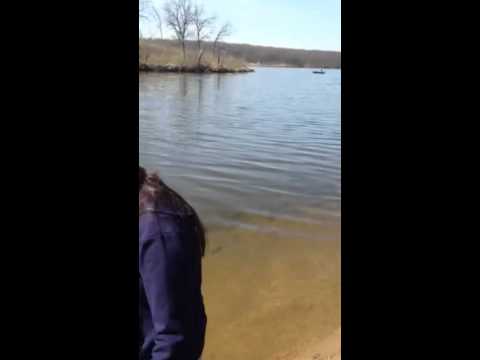 Ashira Wadia playing with kaki at rock cut beach