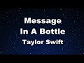 Karaoke Message In A Bottle Taylor S Version From The Vault Taylor Swift No Guide Melody