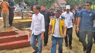 Tinjau Lokasi Tsunami, Jokowi Mengimbau Warga yang Berada di Sekitar Selat Sunda Agar Waspada