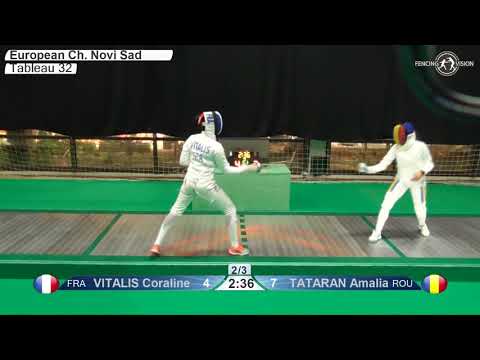 2018 T32 05 F E Individual Novi Sad SRB European Championships GREEN TATARAN ROU vs VITALIS FRA