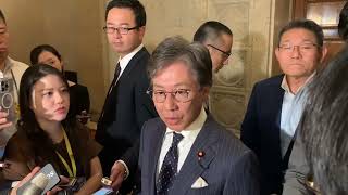 2025年10月8日　安住幹事長　立憲民主党・国民民主党 幹事長・国対委員長会談後ぶら下がり