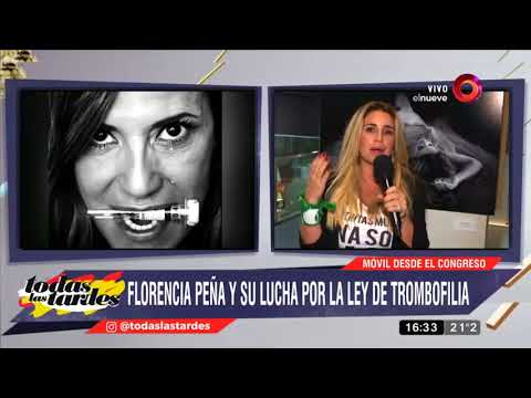 Florencia Peña y su lucha por la ley de trombofilia