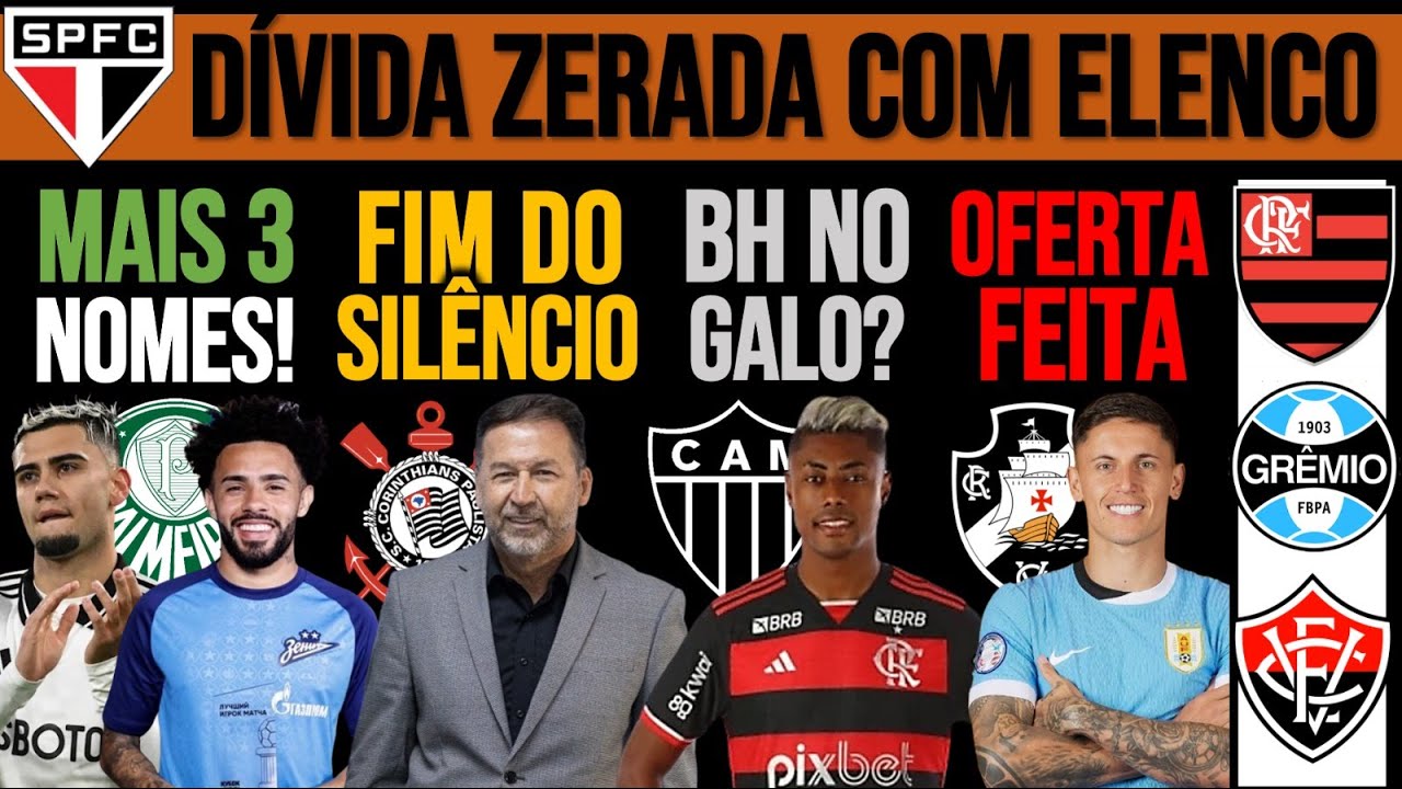 VERDÃO: PACOTÃO NÍVEL A! AUGUSTO ABRE JOGO! BH NO GALO? OFERTA DO VASCO! SP ZERA DÍVIDA, FLA, GRÊMIO