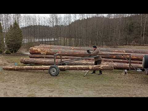 Transport drewna - wózek do dłużycy test i zapowiedź