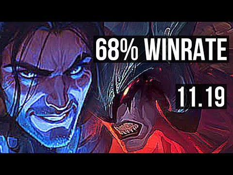 SYLAS vs AATROX (MID) | 9 solo kills, 68% winrate | KR Challenger | v11.19