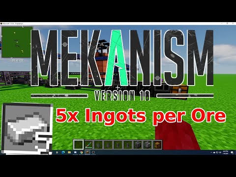 Minecraft Mekanism Mod Tier 4 ore processing (5x ingots per Ore)