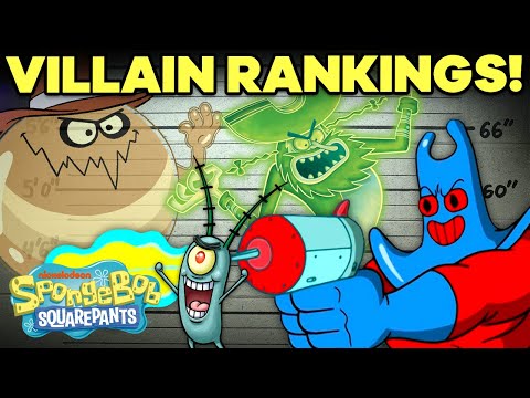 按邪惡程度對比基尼海灘的惡棍進行排名!?｜海綿寶寶 (Ranking Bikini Bottom VILLAINS by Evilness! ??| SpongeBob)